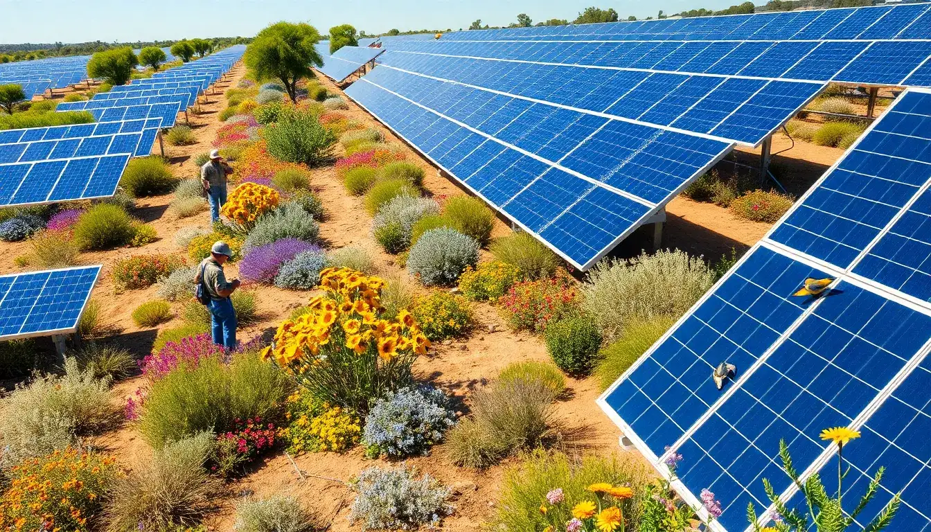 What maintenance practices are recommended for solar sites with native vegetation