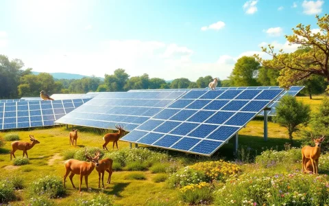 Are there any successful case studies of solar farms that have minimized harm to wildlife