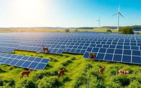 How do solar projects balance energy production with wildlife conservation