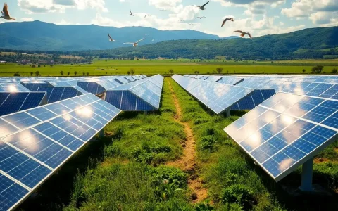 How do solar farms impact the migration patterns of endangered species