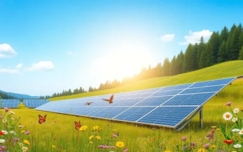 How do solar farms help in the restoration of natural habitats