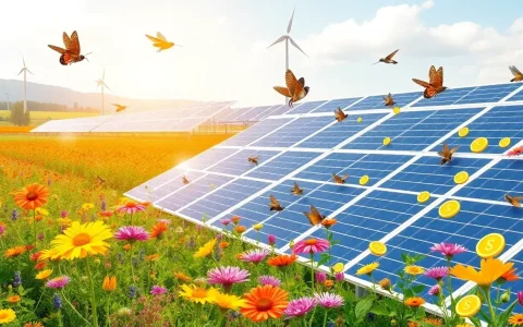 What are the financial benefits of making solar arrays pollinator-friendly
