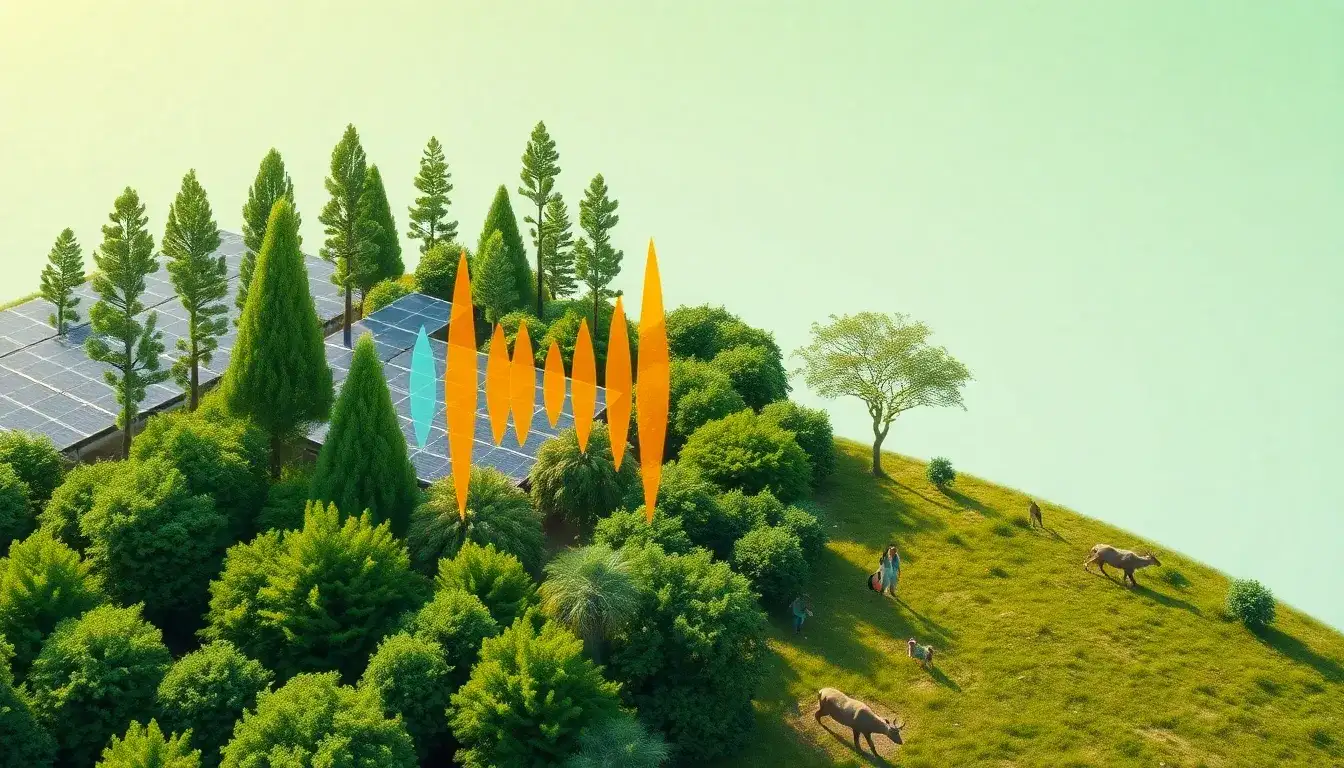 How effective are vegetative barriers in reducing noise pollution from solar facilities