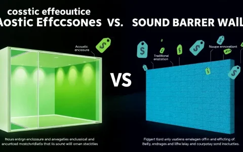 How does the cost of acoustic enclosures compare to sound barrier walls