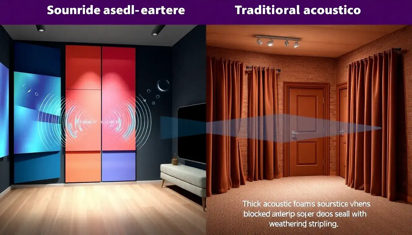 How effective are sound-absorbing panels compared to traditional soundproofing methods
