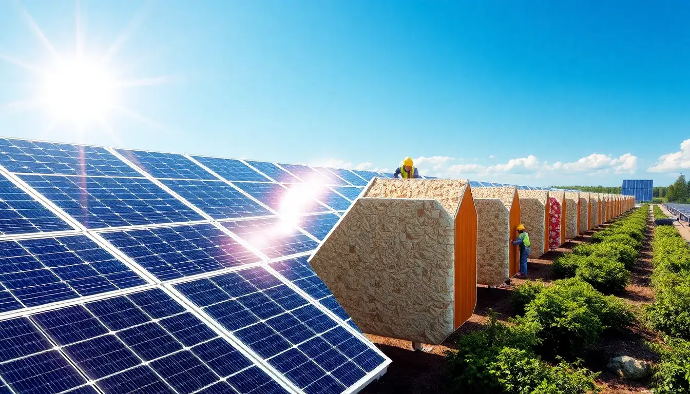 Can sound-absorbing materials be integrated into existing solar facilities without significant renovations