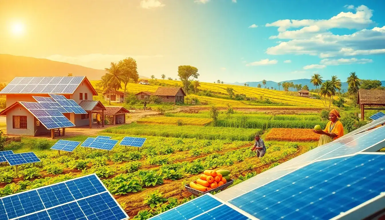 How does solar energy impact food security in rural areas