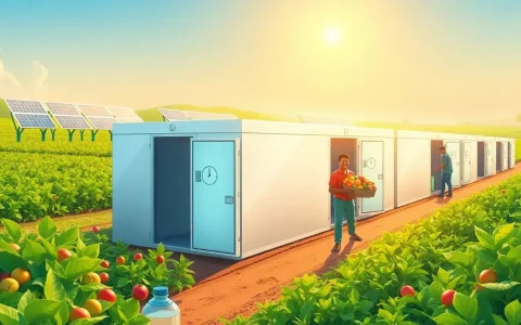 How does solar-powered cold storage reduce post-harvest losses
