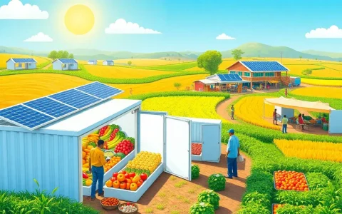 How does solar-powered cold storage impact the overall cost of farming
