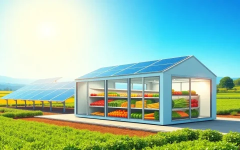 What are the environmental benefits of using solar-powered cold storage