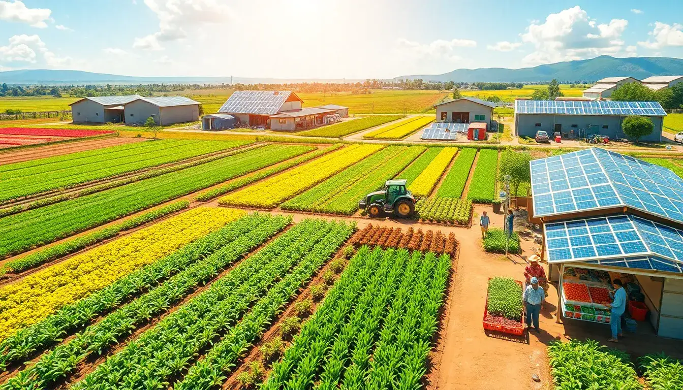 What are the economic benefits for farmers using solar energy