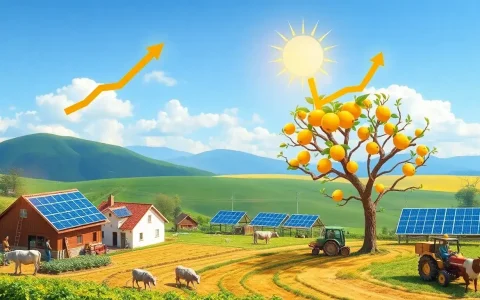 What are the long-term financial benefits of using solar panels on farms