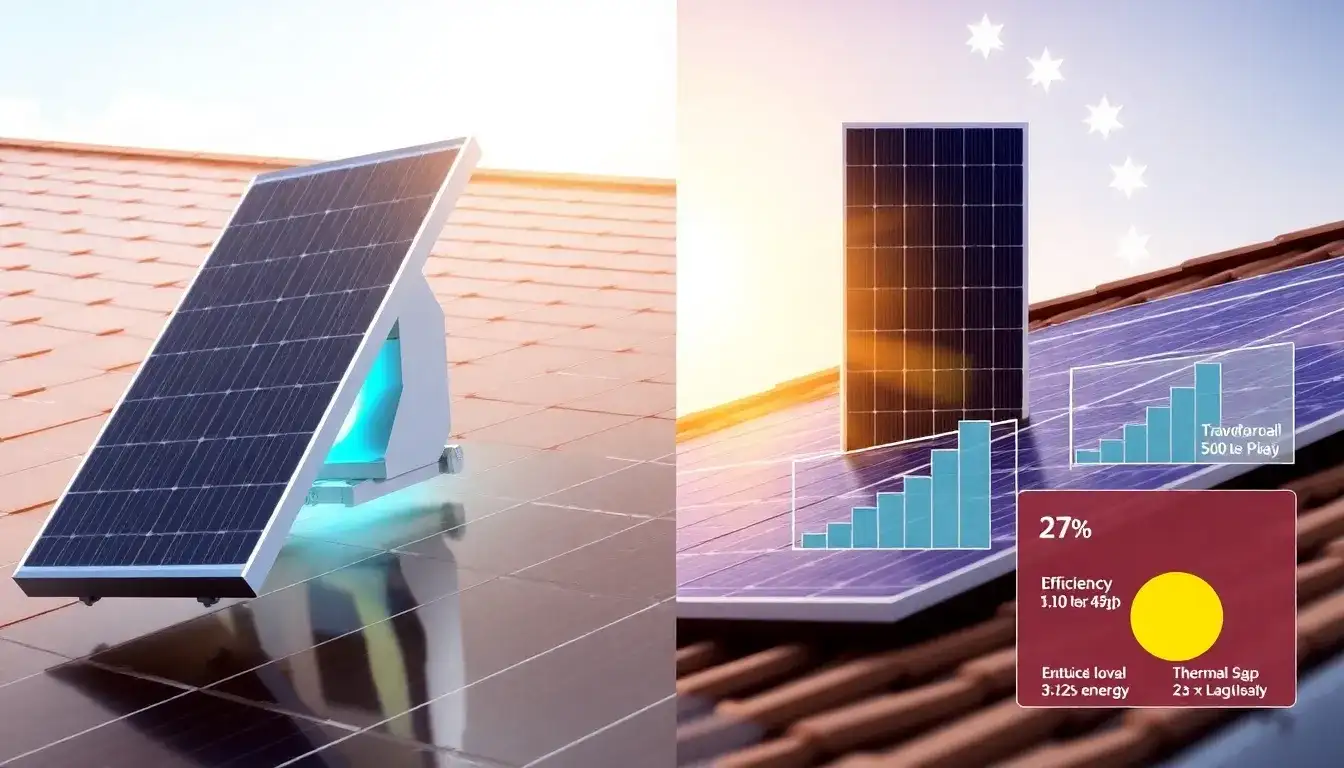 How does the AuREUS system compare to traditional solar panels in terms of efficiency