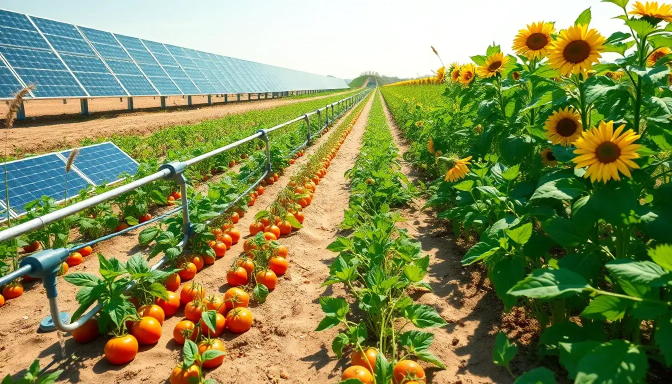 What types of crops benefit the most from solar-powered irrigation systems