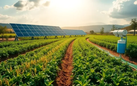 How do solar-powered irrigation systems affect water conservation efforts