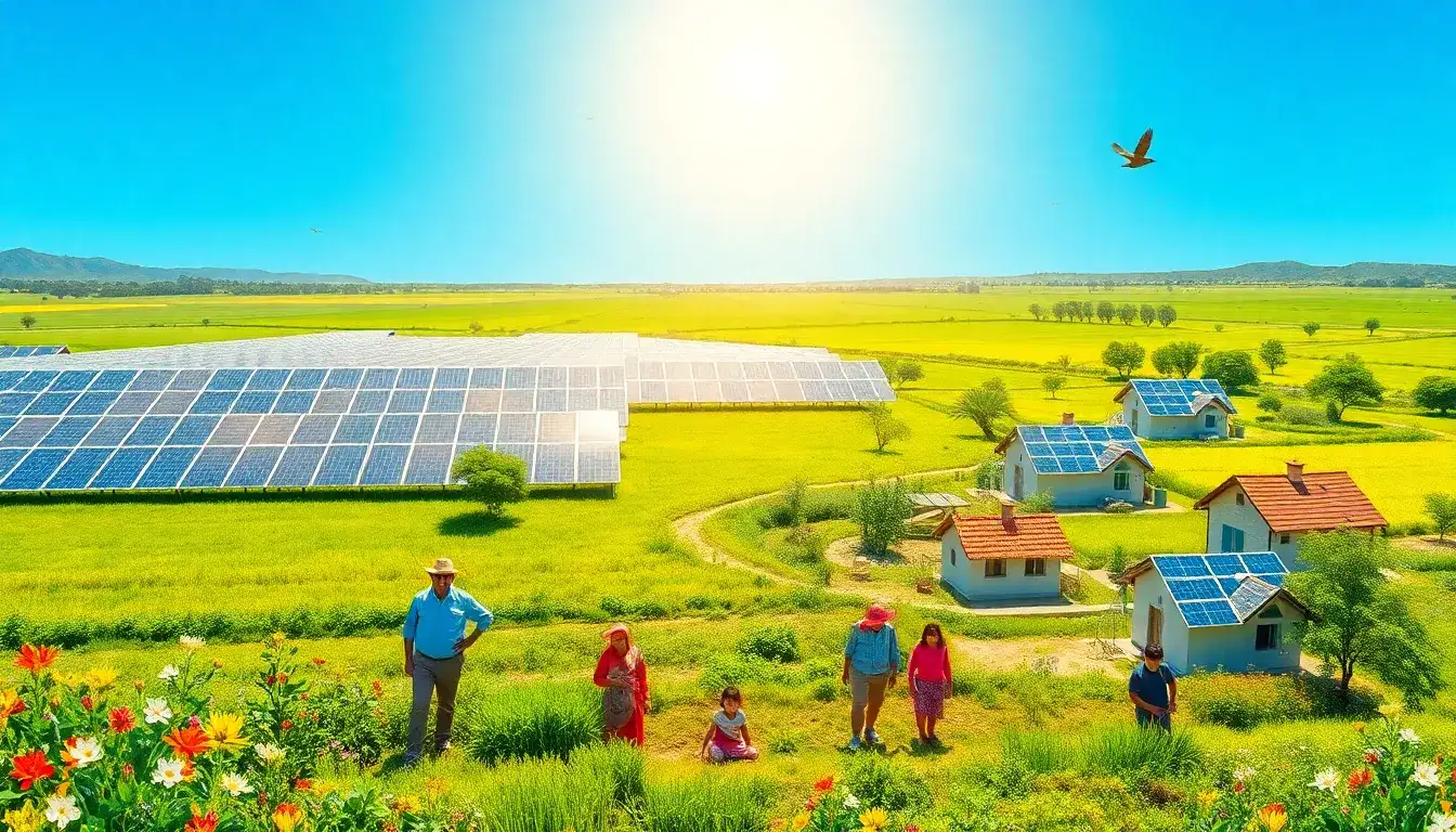 What are the environmental benefits of solar energy projects for rural communities