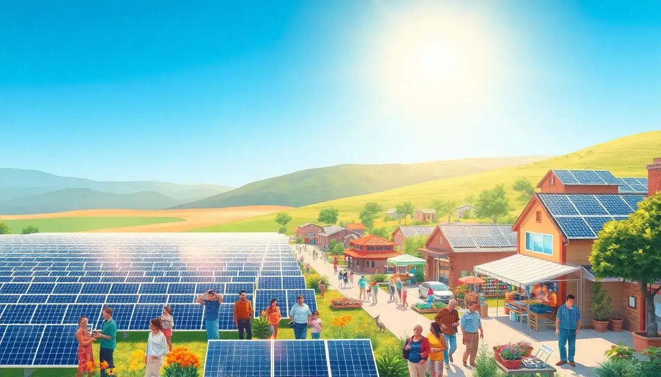 How do solar energy projects influence the local economy in the long term