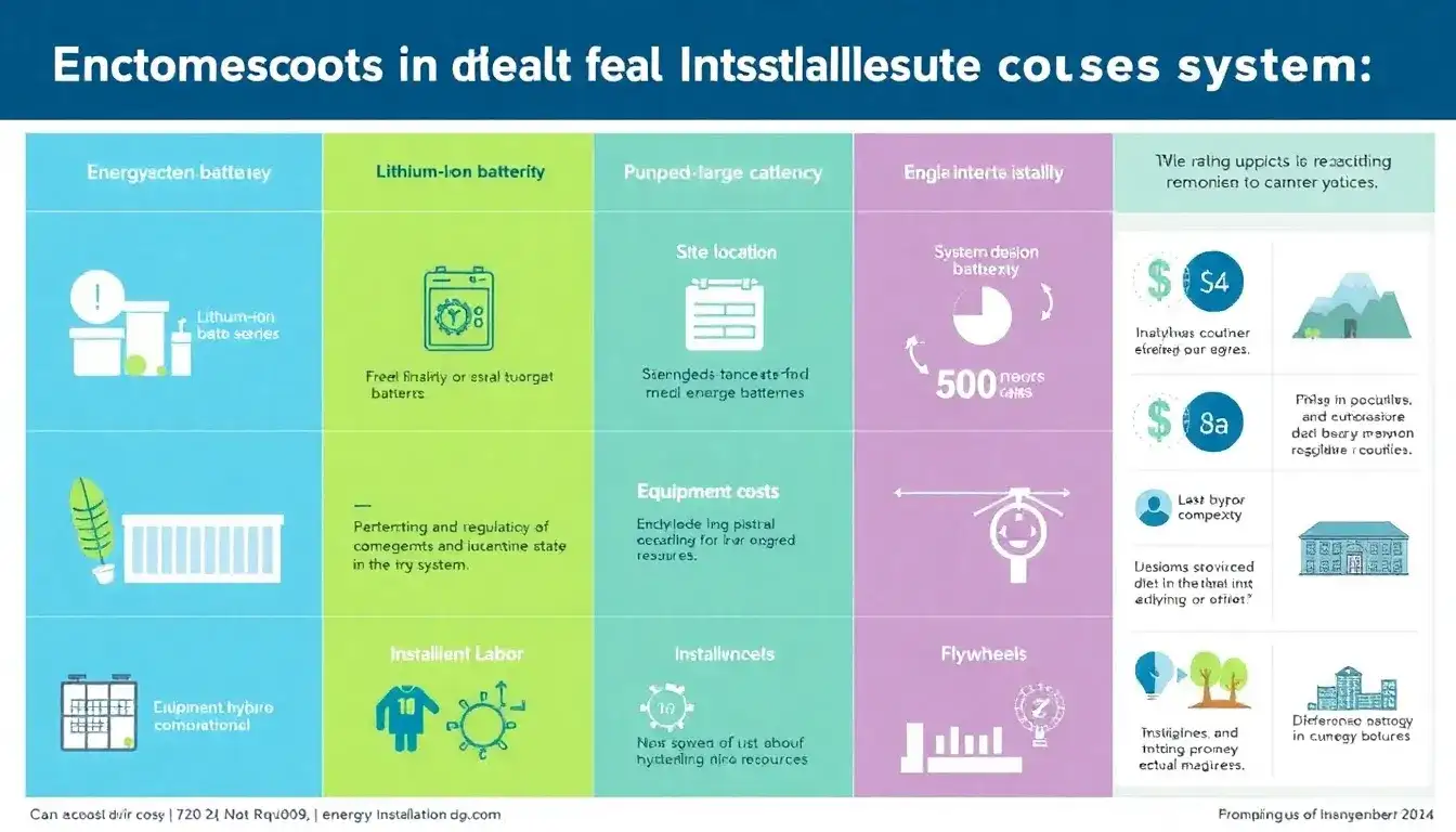 What factors influence the installation costs of energy storage systems