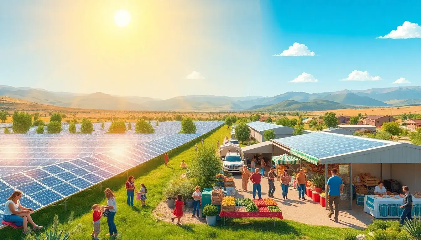 How did the Grand Valley Power community solar development impact the local community