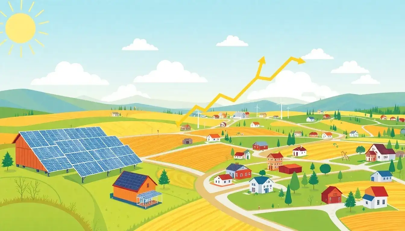 How do solar installations affect local tax revenues in rural communities