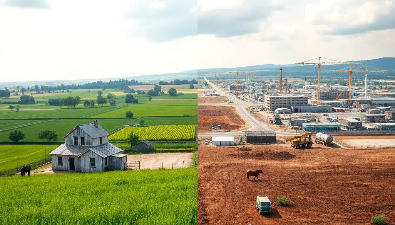 How do land use changes impact agricultural productivity in rural areas