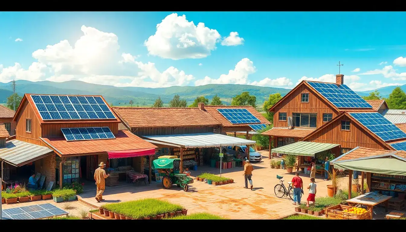 How have solar installations specifically impacted local businesses in rural areas