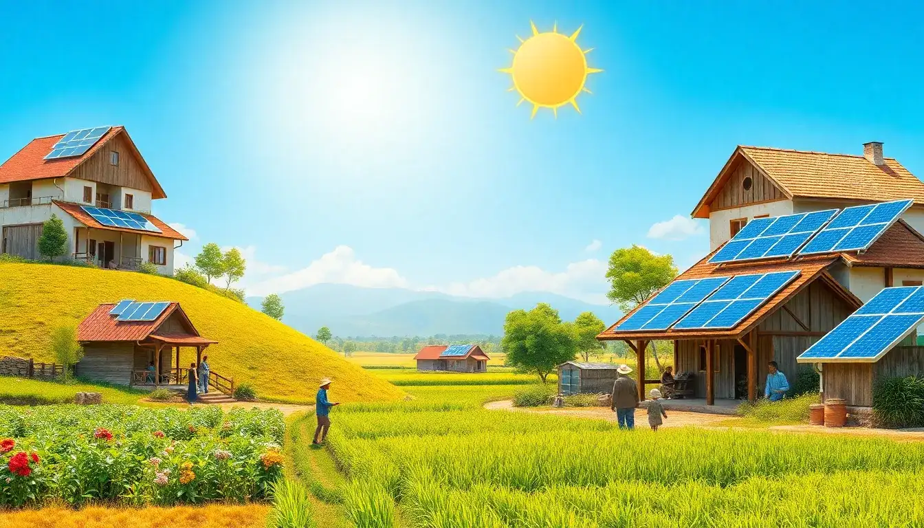 What are some successful examples of solar energy projects in rural communities