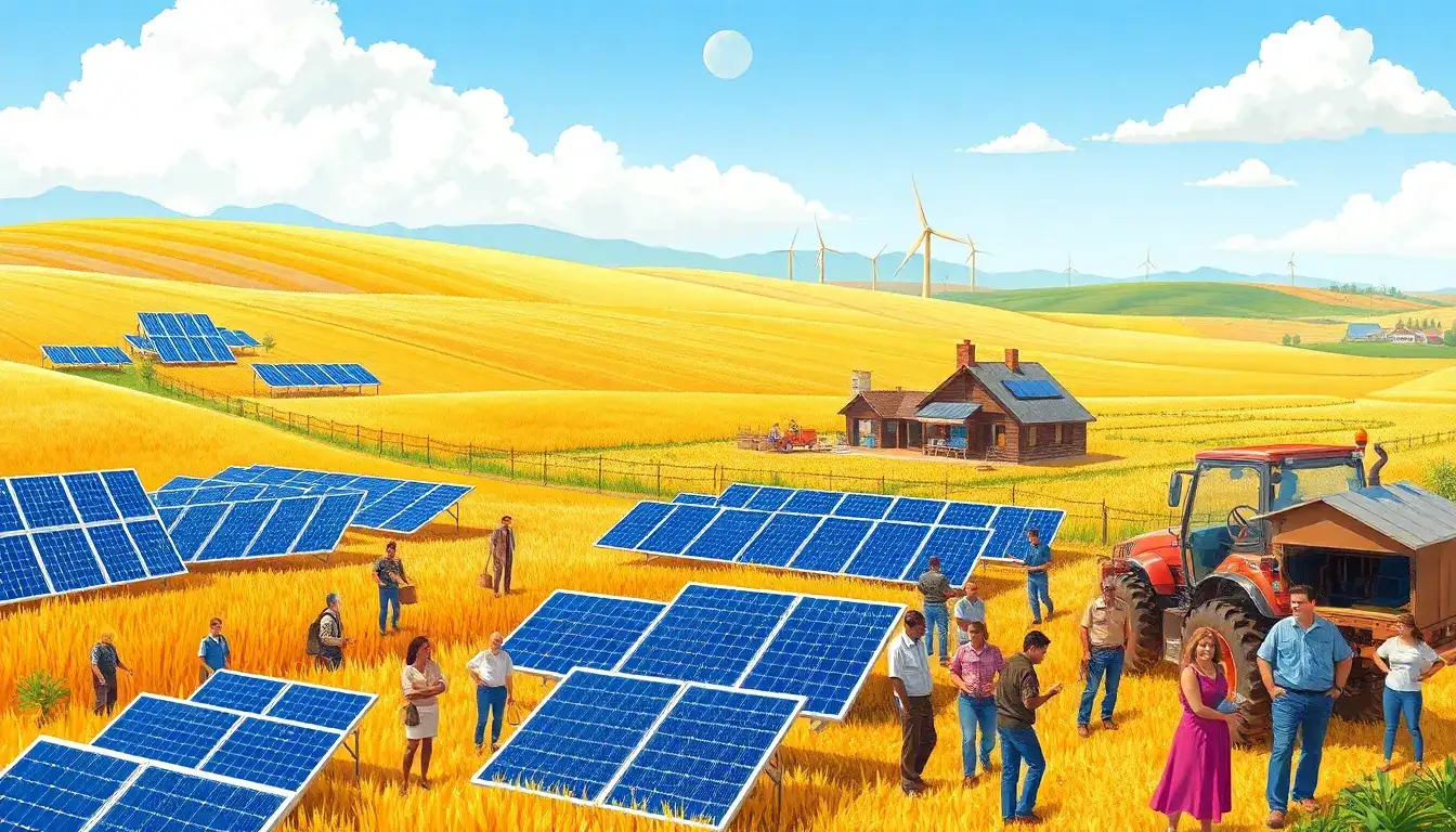 How do solar energy projects contribute to job creation in rural areas