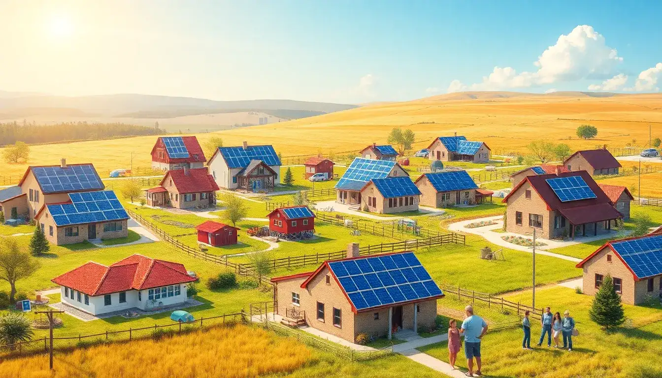 How do solar installations influence the property values in rural areas