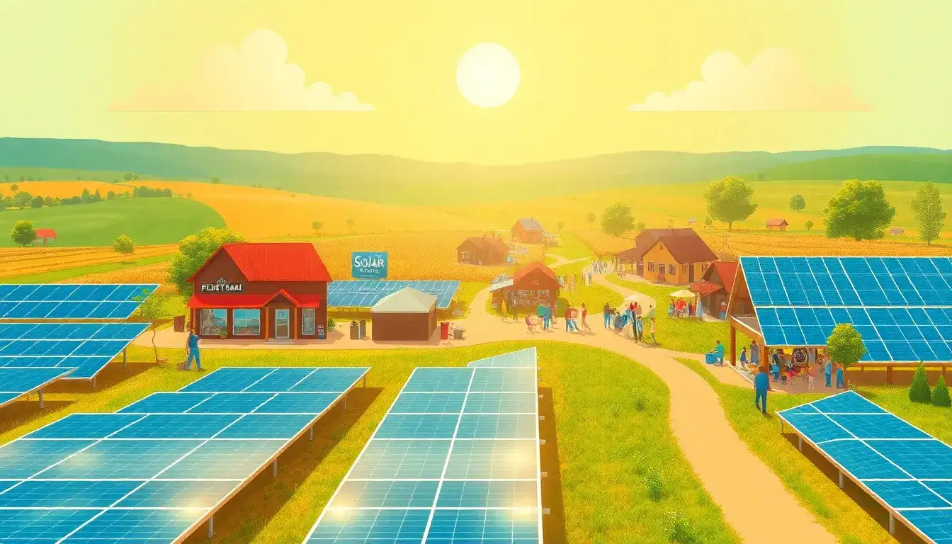 How do solar installations impact local economies in rural areas