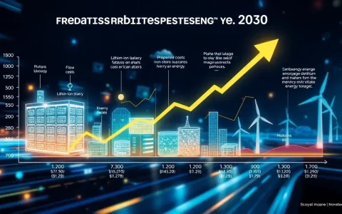 What are the projected cost reductions for energy storage systems by 2030