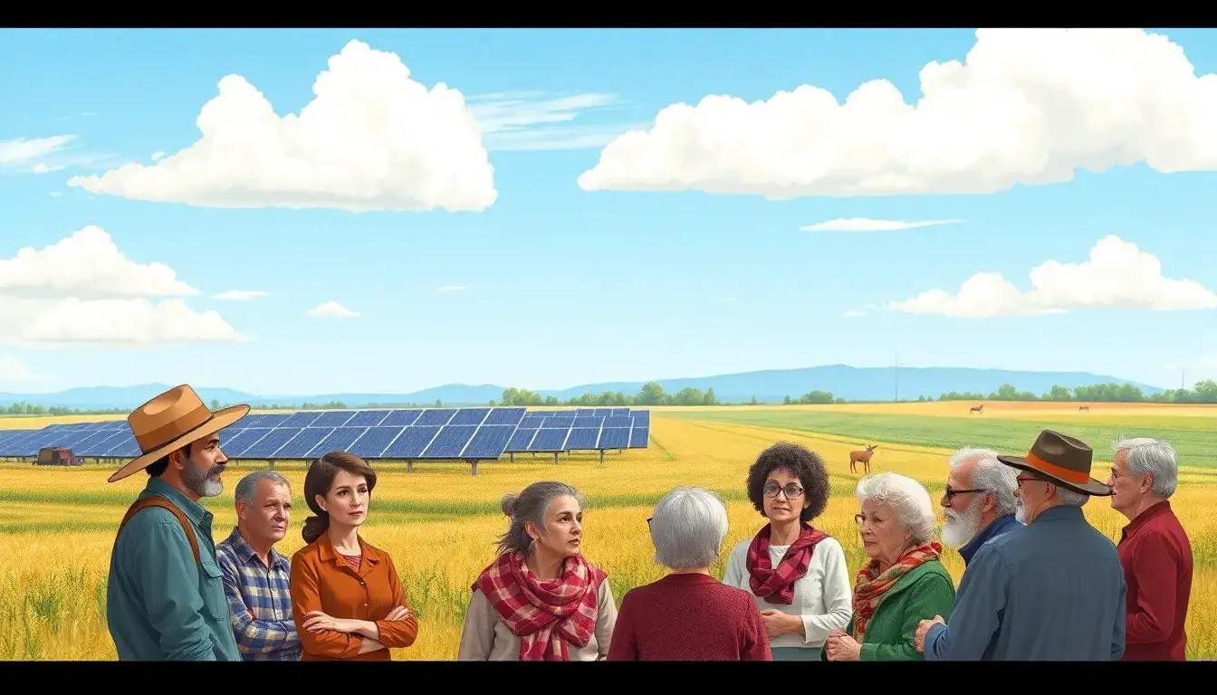 What are the main concerns of rural residents regarding solar farms