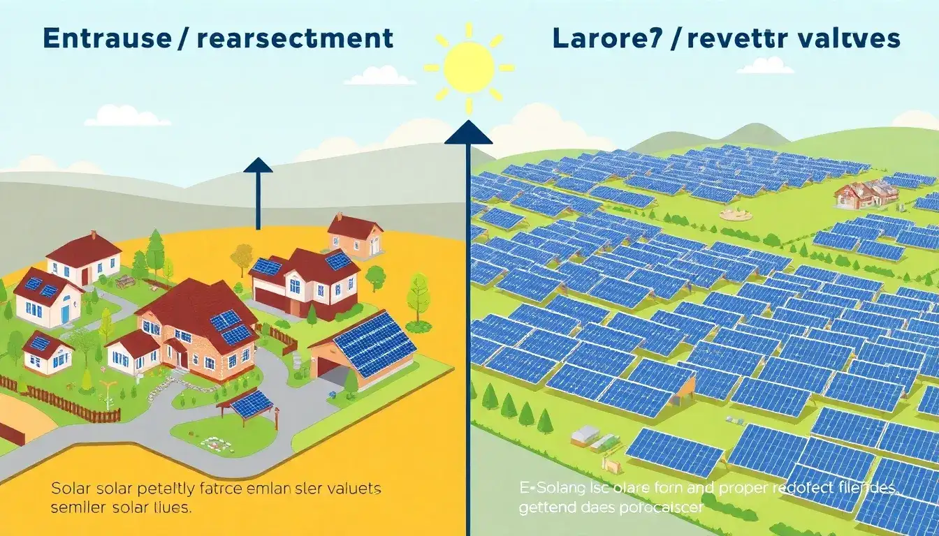 Do smaller solar projects have a different impact on property values compared to larger ones
