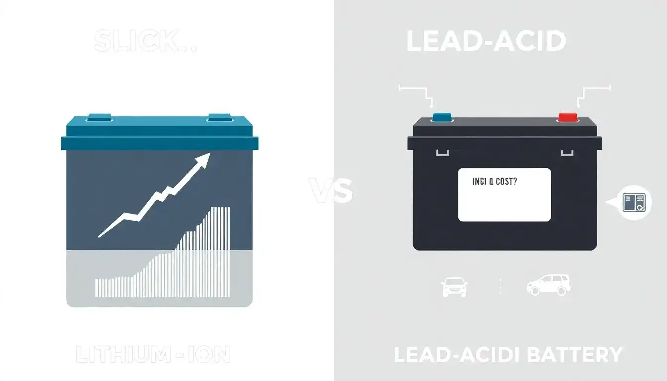 What are the main differences in cost between lithium-ion and lead-acid batteries