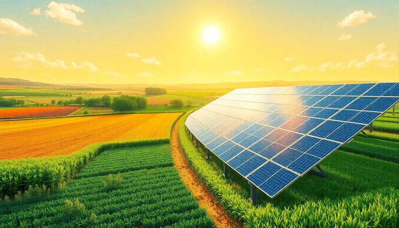 What are the economic implications for farmers when solar farms are built on their land