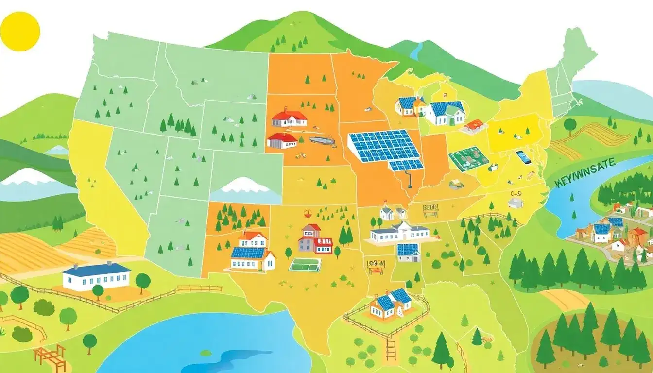 How do zoning laws differ between states regarding solar energy development