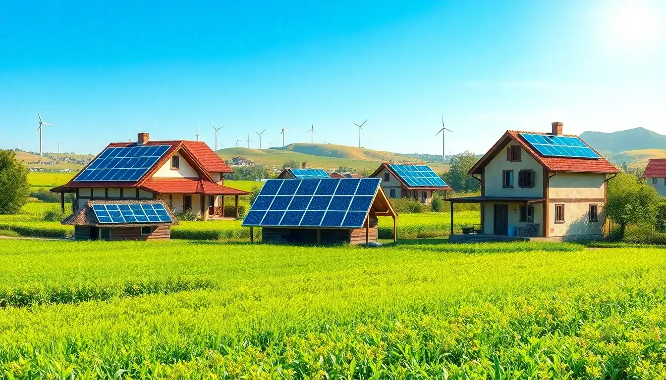 How does solar energy contribute to environmental sustainability in rural areas