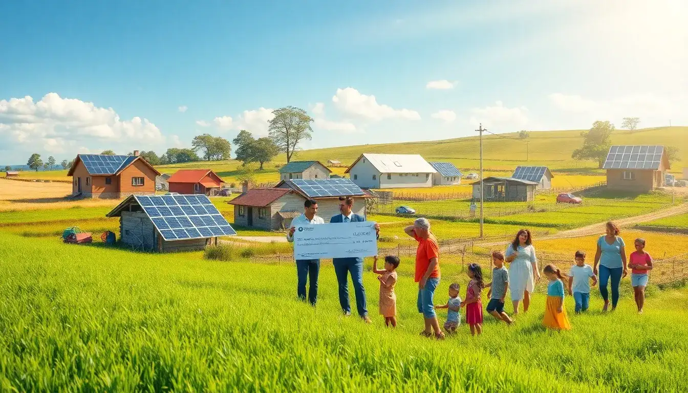 What role do government incentives play in the adoption of solar energy in rural areas