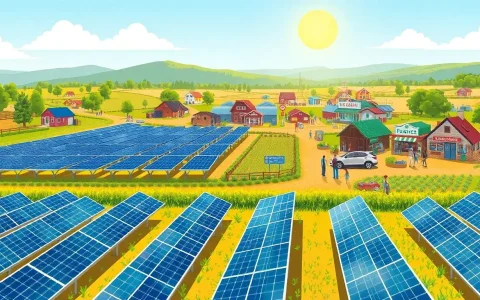 How do solar energy projects benefit local businesses in rural areas