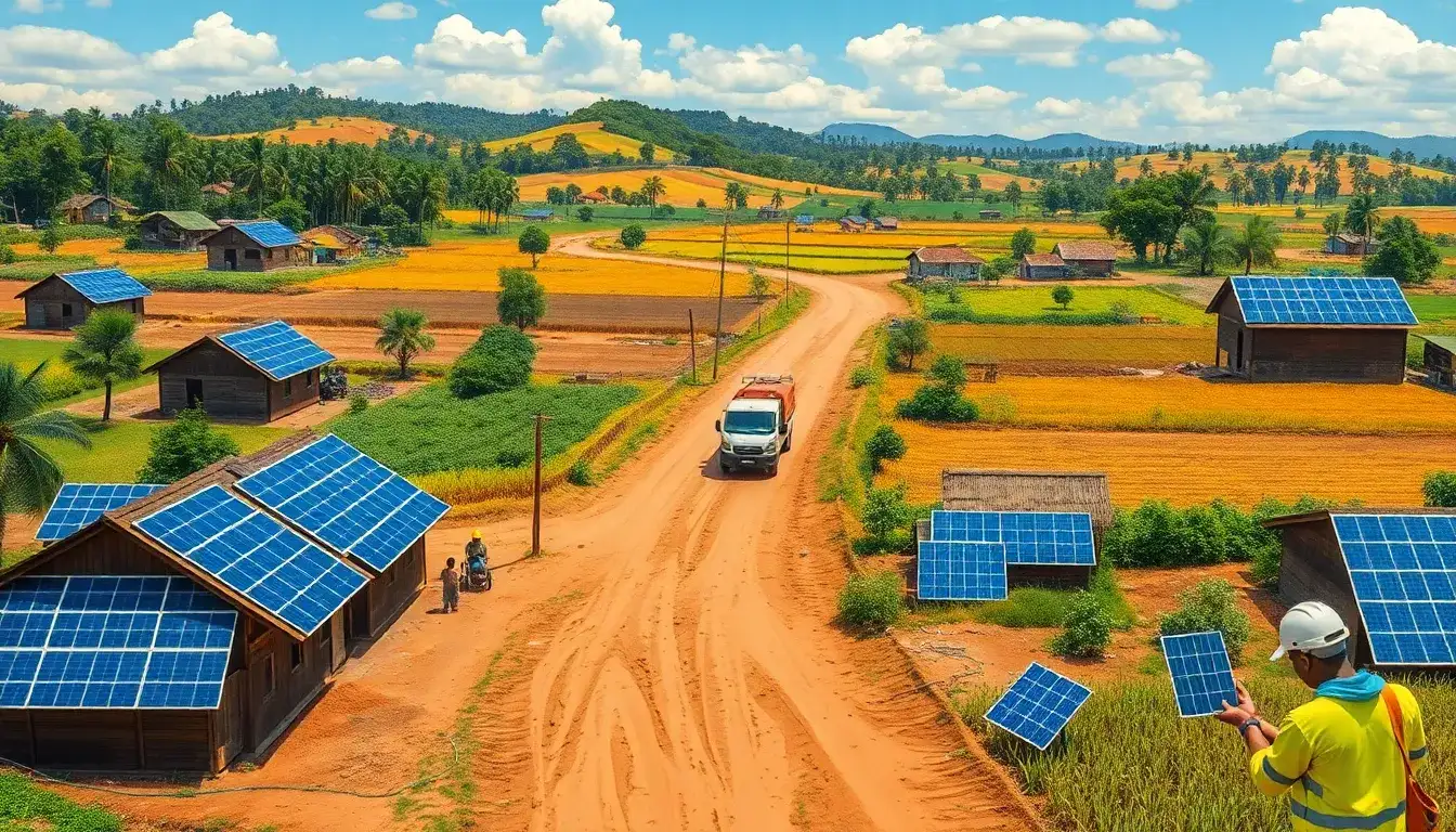 What are the main challenges in implementing solar energy in rural communities