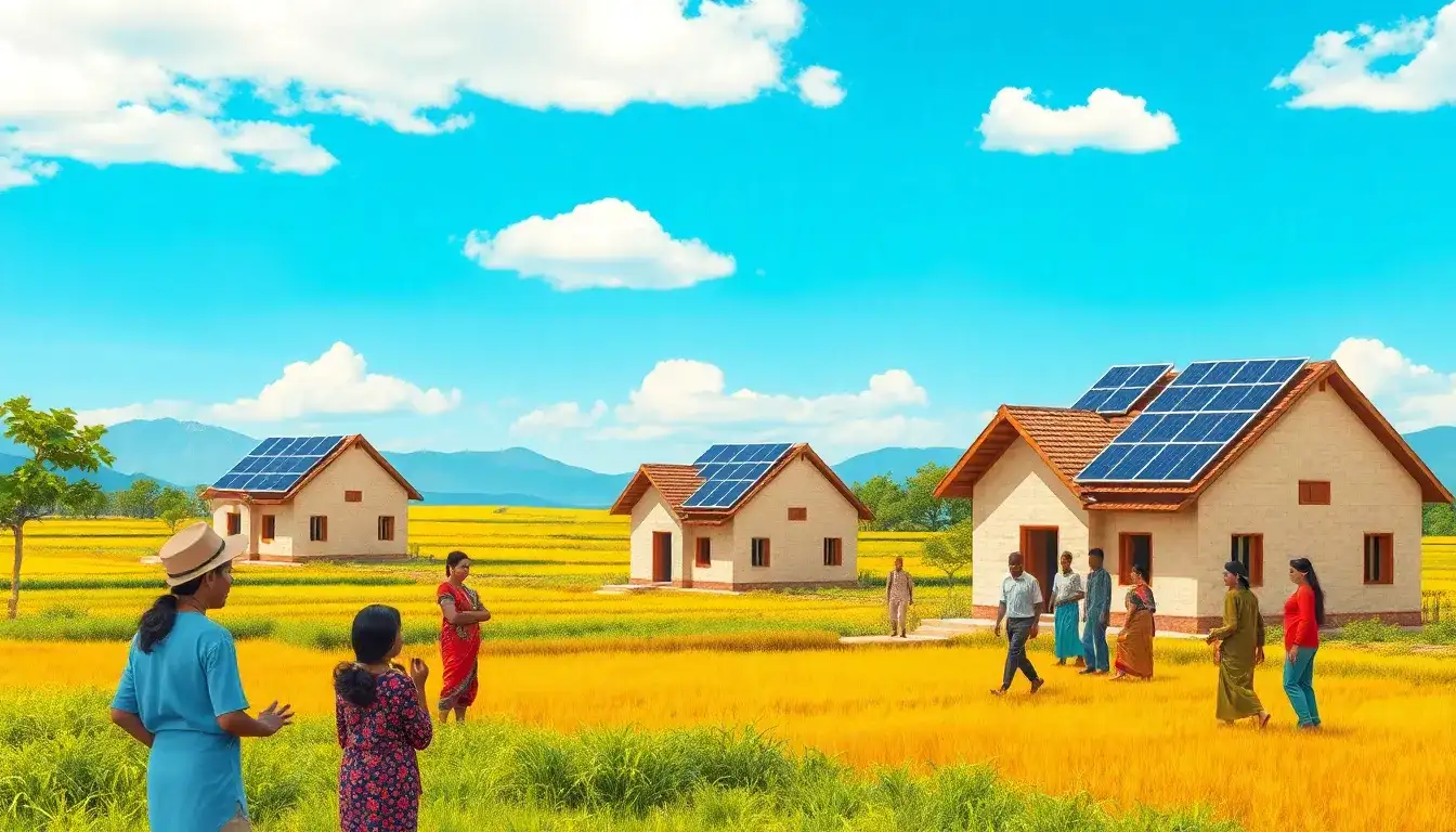 What role do microloans and subsidies play in promoting solar energy in rural areas