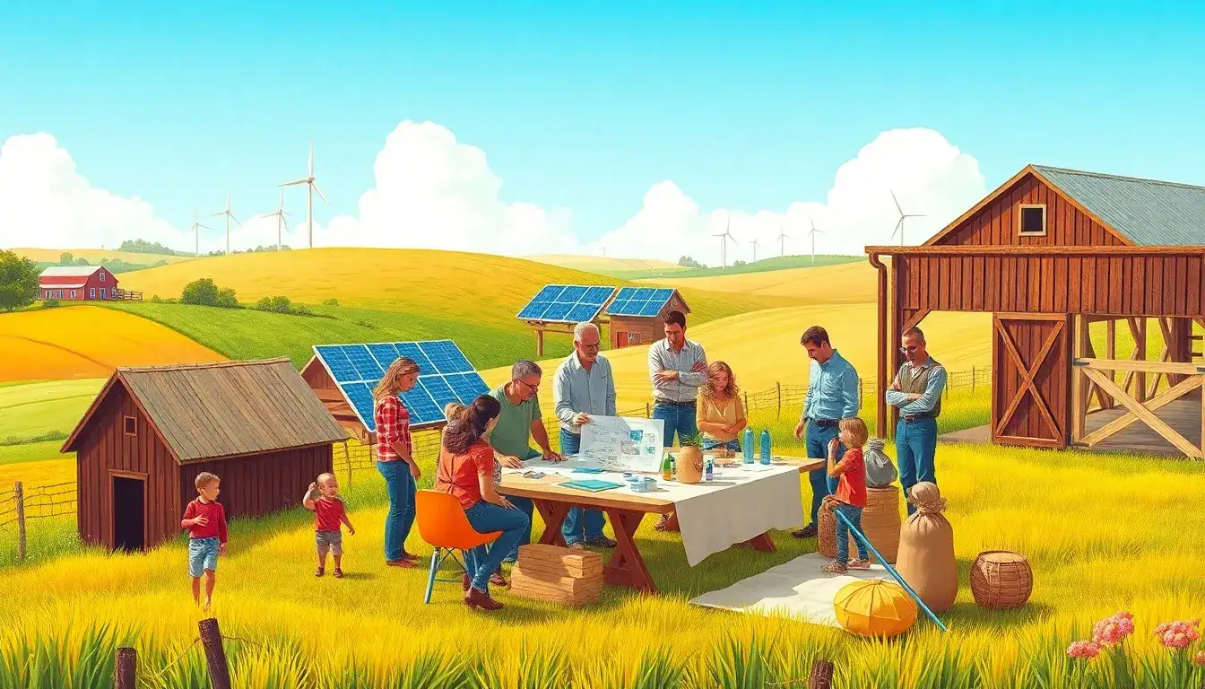 What are the best strategies for engaging rural communities in renewable energy projects