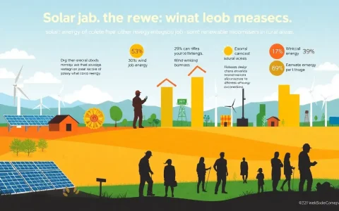 How does solar energy job creation compare to other renewable energy sources in rural areas