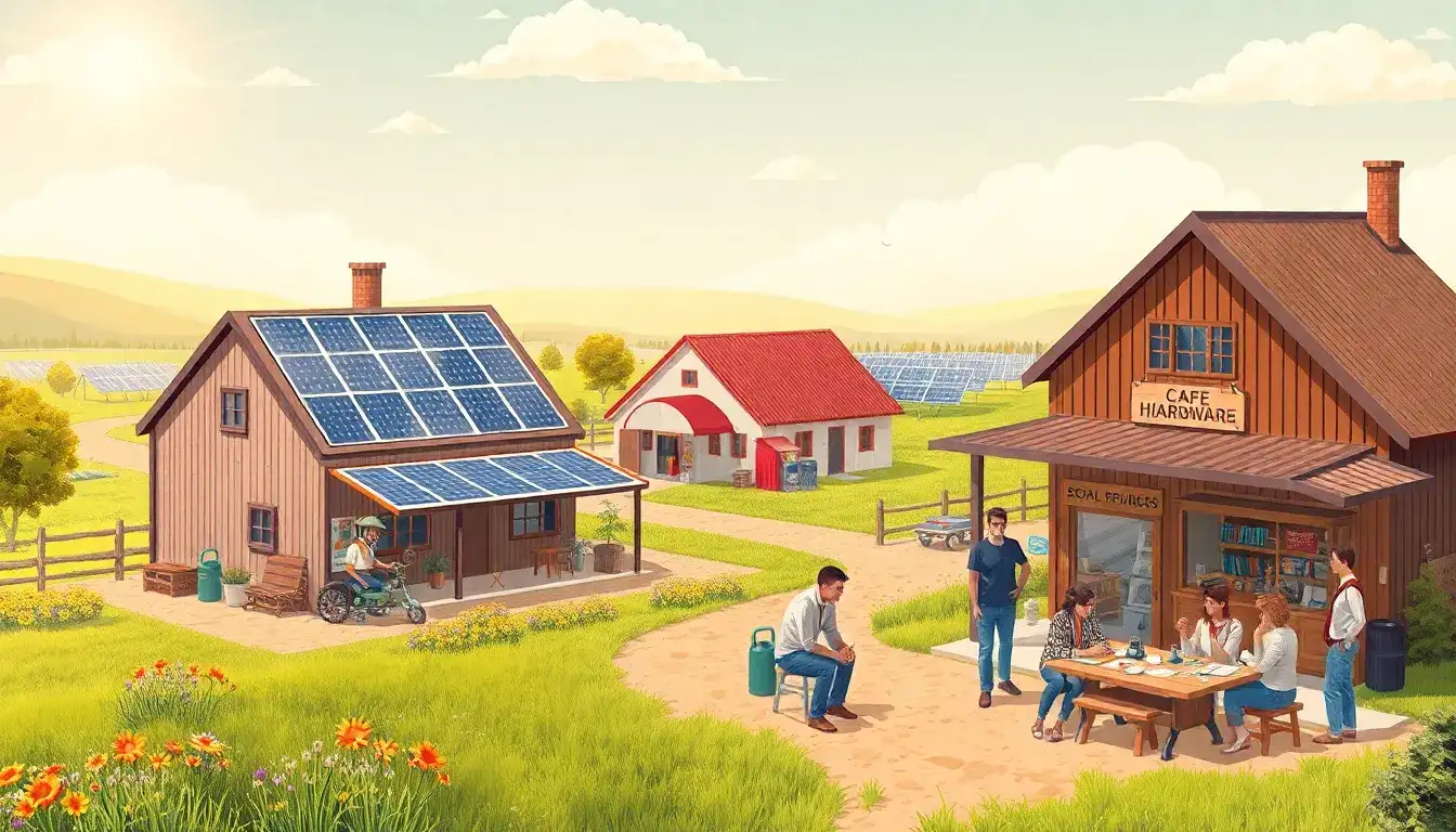 What role do local businesses play in the solar energy industry in rural areas