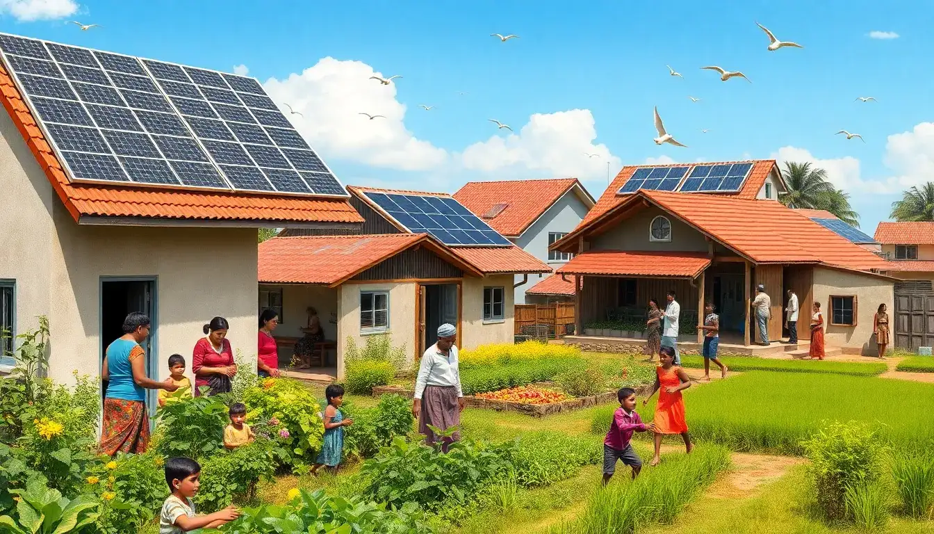 How does solar energy improve public health in rural communities