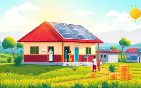 What are the economic benefits of solar energy for rural healthcare