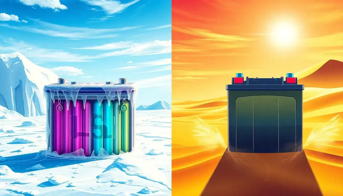 How do lithium-ion batteries perform in extreme temperatures compared to lead-acid batteries