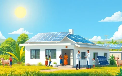 How does solar energy contribute to the resilience of rural healthcare systems