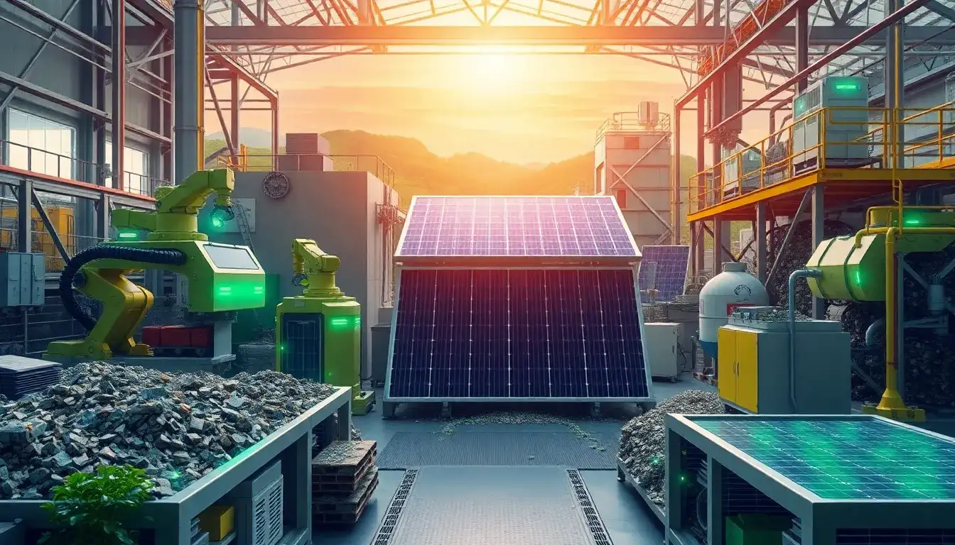 What innovative technologies are emerging to improve solar panel recycling efficiency