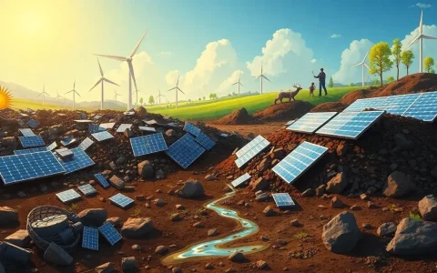 How does the disposal of solar panels in landfills impact the environment